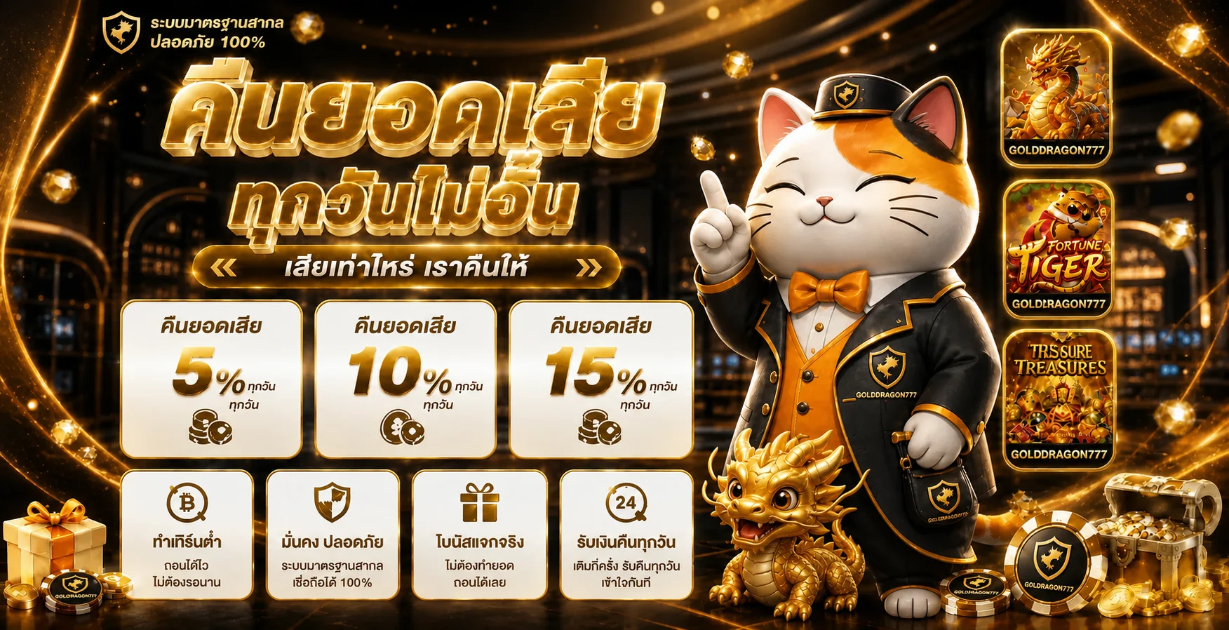 GOLDDRAGON777 คาสิโนออนไลน์ บาคาร่า สล็อต และกีฬา